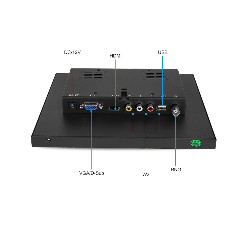 Polcd Metal Case 10 ιντσών Βιομηχανική οθόνη LCD Ενσωματωμένη οθόνη αφής πολλαπλών λειτουργιών