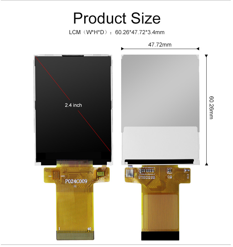 Επίδειξη οθόνης 2,4 ίντσας TFT LCD, ενότητα ILI9341V 24pin SPI LCD για τα μίνι βιντεοκάμερα