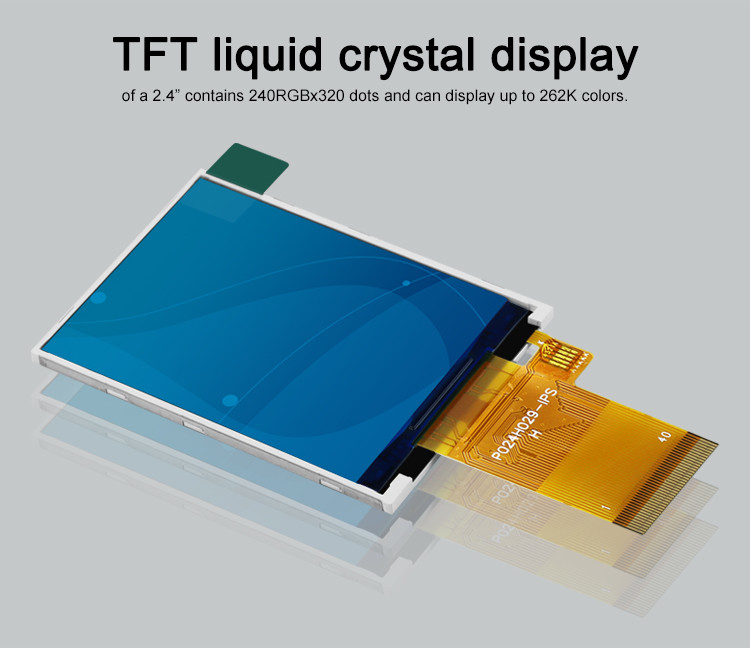 Polcd 350 ψείρα οθόνη αφής Tft 2,4 ίντσας 240x320 48.96mm RGB επίδειξη διεπαφών LCD MCU