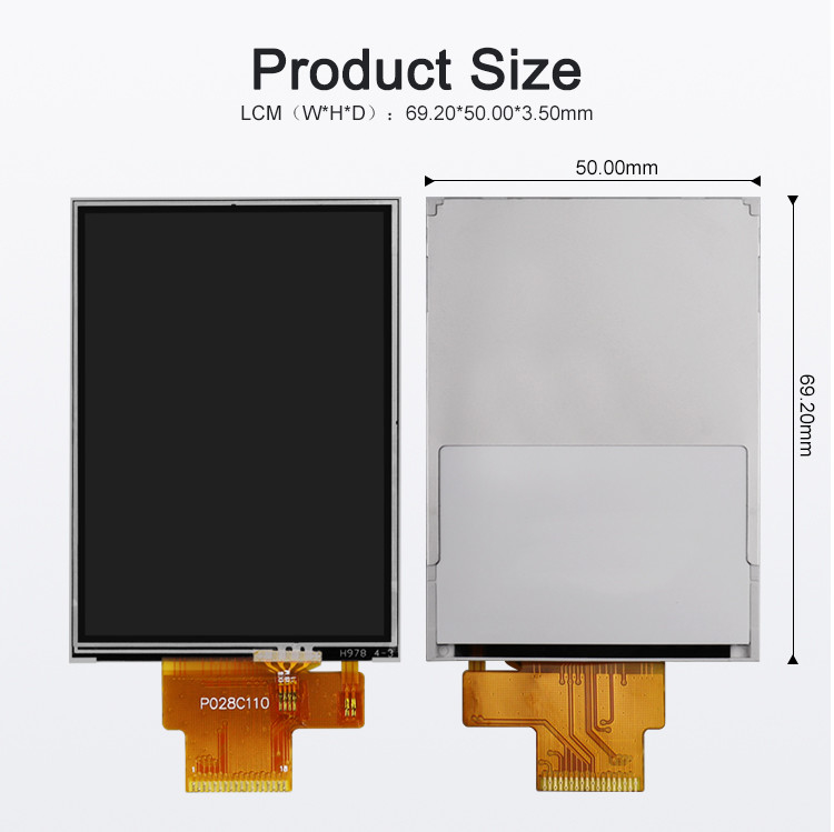 Polcd 260 Nit 240x320 LCD 2,8 ιντσών ST7789V Πίνακας αφής LCD 4 Wire SPI