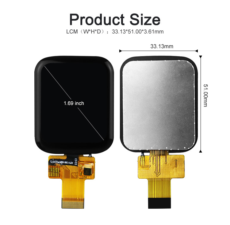 Polcd 1,69 ιντσών 240x240 Ips LCD ST7789V Μικρή οθόνη αφής LCD 4 γραμμών SPI