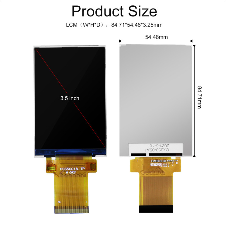 3.5 ιντσών LCD Panel Module 320x480 Rgb Spi Interface Full Color Tft Lcm Display Polcd