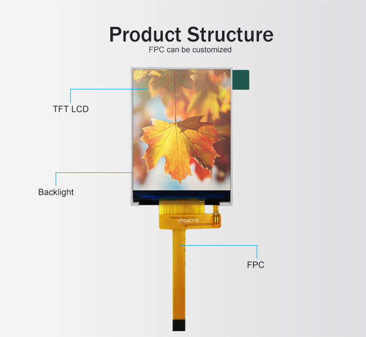 Polcd RoHS 2,4 ιντσών LCD Tft Οθόνη ST7789V3 TFT LCD Μονάδα 4 Wire SPI