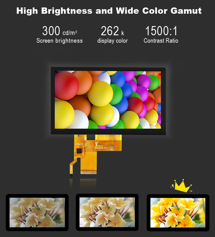 5 ιντσών Ips Tft LCD οθόνη Διαπεραστική οθόνη 24 Bit RGB Interface 800*480 View