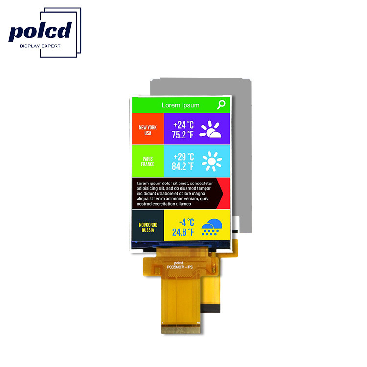 3.5 ιντσών Βιομηχανικό Εξοπλισμό Tft Χρώμα Lcd Module Ips Mcu Spi Διασύνδεση