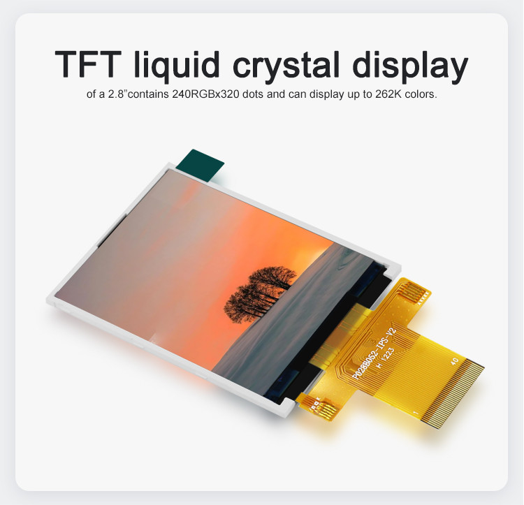 Polcd MCU 9 BIT 2,8 ιντσών οθόνη LCD Tft 240X320 Tft Έγχρωμη οθόνη Εμπορική