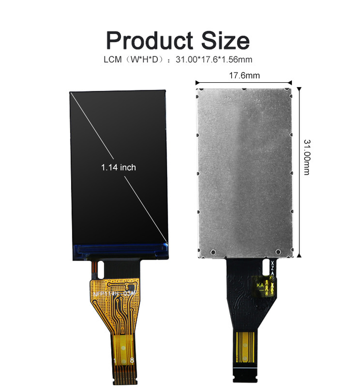 Polcd 1,14 ιντσών 550 νιτ φωτεινότητα IPS οθόνη St7789v 135X240 Tft χρωματική οθόνη
