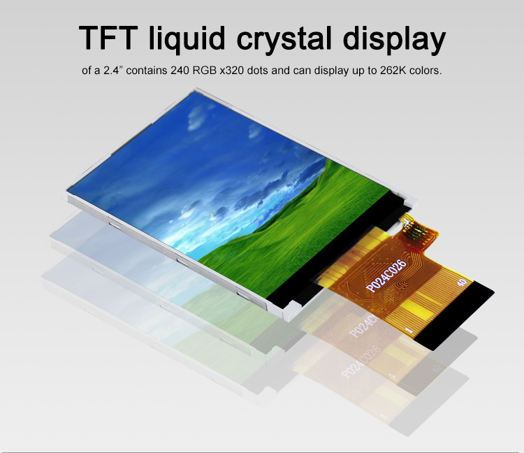 Polcd ST7789V 2.4 ιντσών Tft οθόνη 12 0' CLOCK 240x320 tft οθόνη LCD