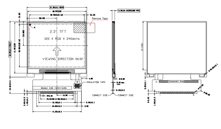 Polcd 2.31 ιντσών 320x240 Ανάλυση 8080 MCU διεπαφή ILI9342C Μοδούλος οθόνης LCD σε χρώμα