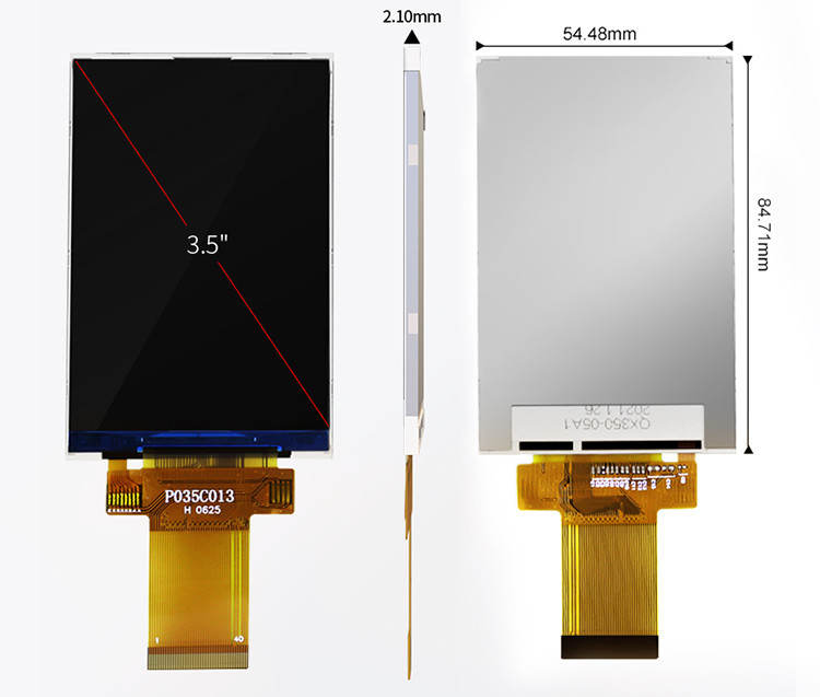 Polcd 320x480 3,5 ιντσών TFT Panel Spi 8 / 9 / 16 / 18 παράλληλη διεπαφή LCD οθόνη