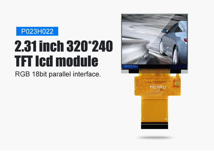 Polcd Μαύρο 320*240 RGB TFT οθόνη 18 Bit υψηλή φωτεινότητα 2,31 ιντσών LCD πάνελ