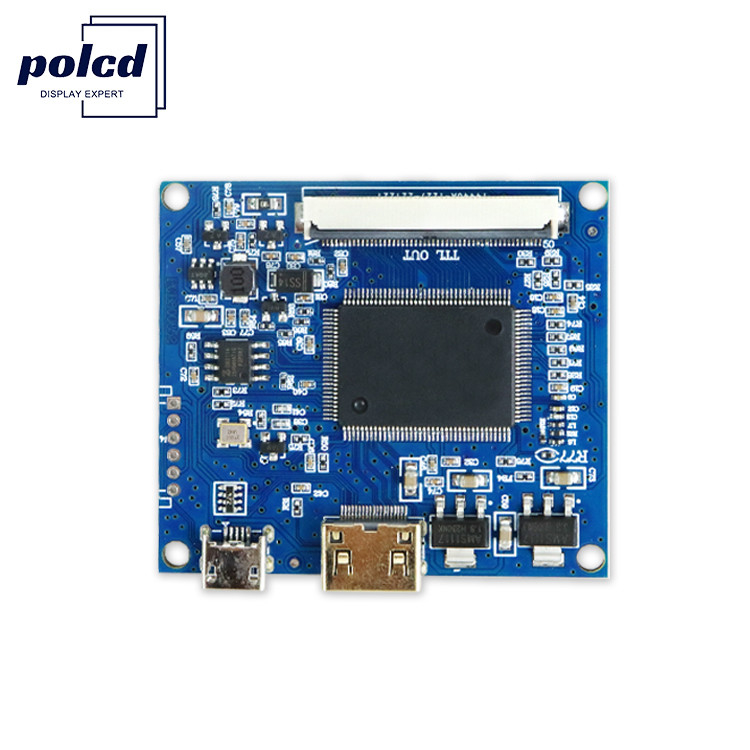 VGA Polcd Πανεπιστημιακό LCD Controller Board Προσαρμοσμένο TTL RGB 40 Pin 50 Pin FPC