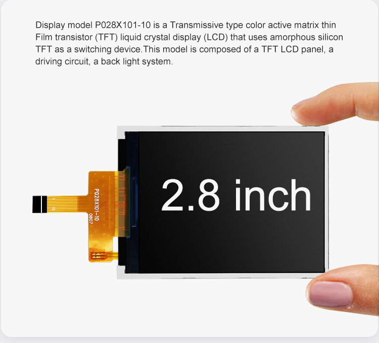 Polcd ST7789V 2,8 ιντσών οθόνη Ips 12 0'CLOCK TFT LCD Μονάδα ISO9001