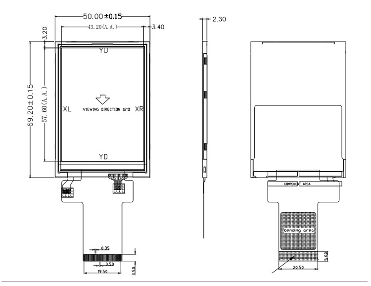 Polcd ILI9341V Οθόνη TFT υψηλής φωτεινότητας 16 bit 2,8 ιντσών Οθόνη Raspberry Pi