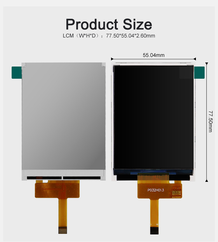 Polcd ST7789V 3,2 ιντσών Tft Lcd Έγχρωμη 262K TFT LCD Οθόνη 48,6 mm 12 0'CLOCK