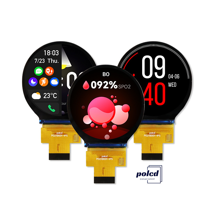 Polcd 2,1 ιντσών IPS Μικρή στρογγυλή οθόνη LCD 480*480 Mipi διεπαφή ST7701S Κύκλος Κύκλος TFT οθόνη