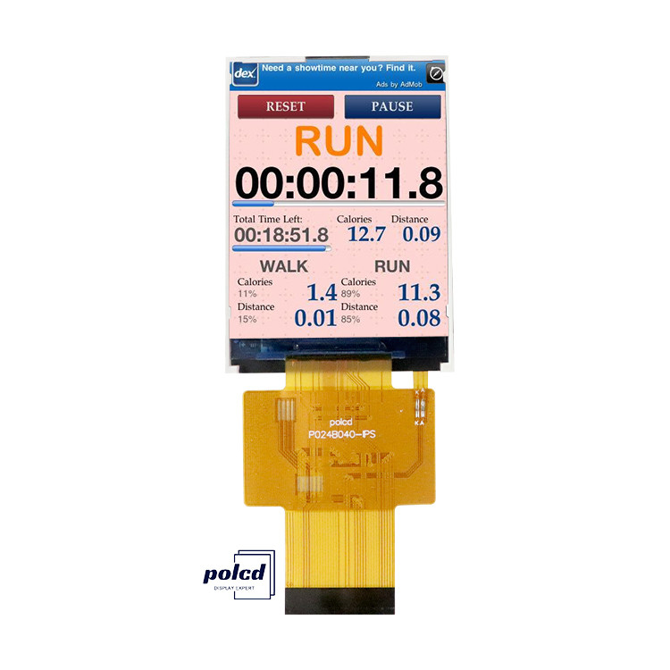 Polcd 2,4 ιντσών IPS LCD οθόνη υψηλή φωτεινότητα 450 νιτ MCU ST7789V 240x320 Ανάλυση TFT LCD οθόνη