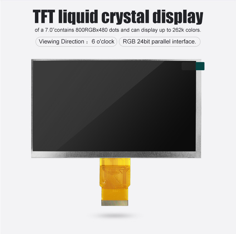 Polcd 7 ιντσών Tft Module 800X480 Υψηλή φωτεινότητα IPS οθόνη RGB Interface χωρητικό πάνελ αφής 7 