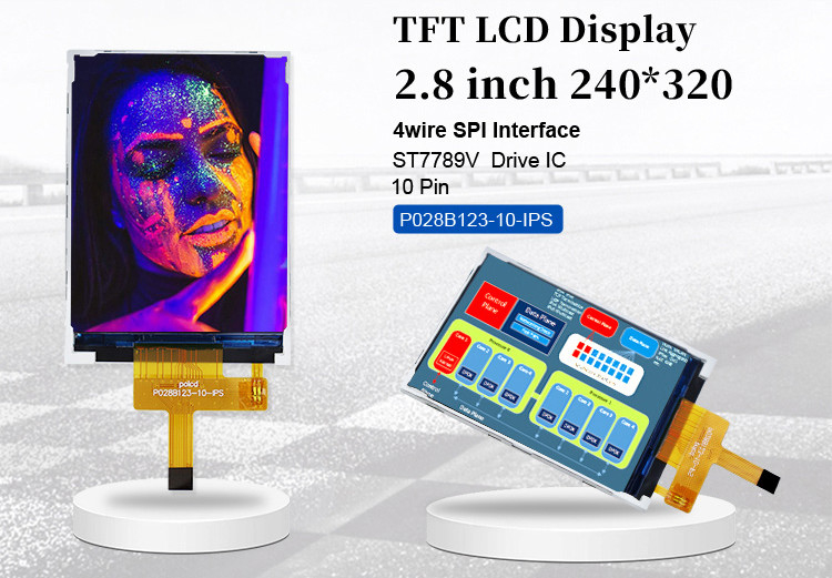 Polcd Μικρή οθόνη LCD 2.8' 240x320 Βιομηχανική IPS Χρωματική οθόνη πλήρης προβολή 2.8 ιντσών Παράλληλη θύρα TFT LCD οθόνη