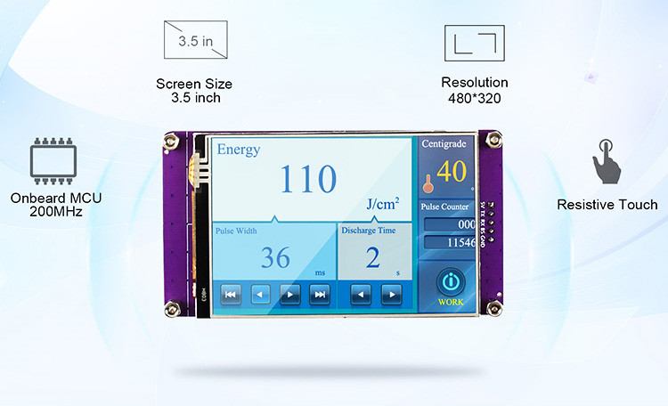 Polcd 3,5 ιντσών Serial Port Οδηγία Δείκτης εντολών LCD Μονούλες TFT Δείκτης HMI Εικονική οθόνη