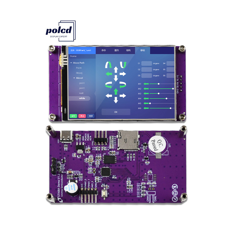 Polcd 3,5 ιντσών Serial Port Οδηγία Δείκτης εντολών LCD Μονούλες TFT Δείκτης HMI Εικονική οθόνη