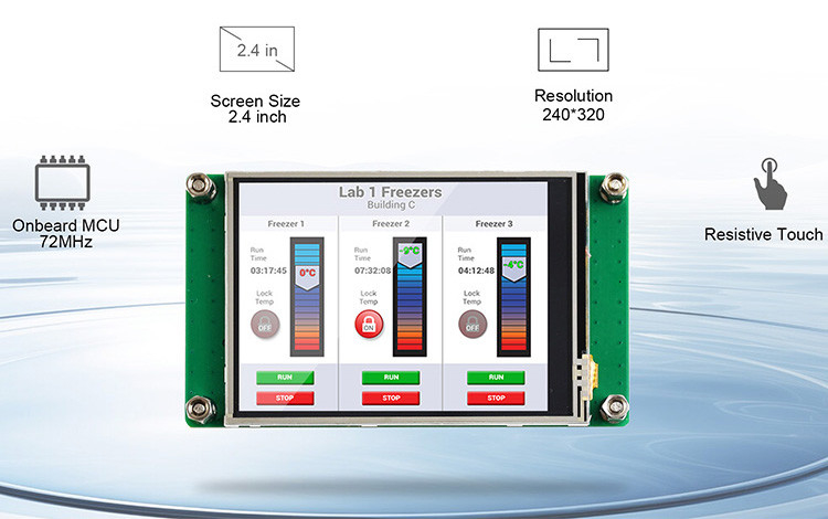 Polcd 2.4 ιντσών Tft Lcd Module 240*320 Hmi Uart Port Smart Lcd Display Βιομηχανική αντίσταση οθόνη αφής