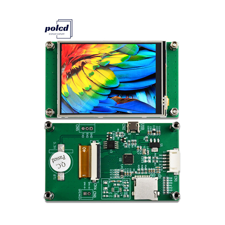 Polcd 2.8 ιντσών 240*320 HMI Εγκατεστημένη μονάδα TFT LCD Ελέγχεται από οποιαδήποτε οθόνη MCU Serial Port