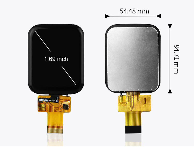 Polcd 1,69 ιντσών TFT χωρητική οθόνη αφής 240x280 κανονικά μαύρη IPS LCD μονάδα