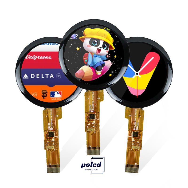Polcd Μικρό στρογγυλό 1,28 ιντσών οθόνη LCD 240*240 1,3 ιντσών Spi Διασύνδεση IPS κυκλική Tft LCD μονάδα πάνελ