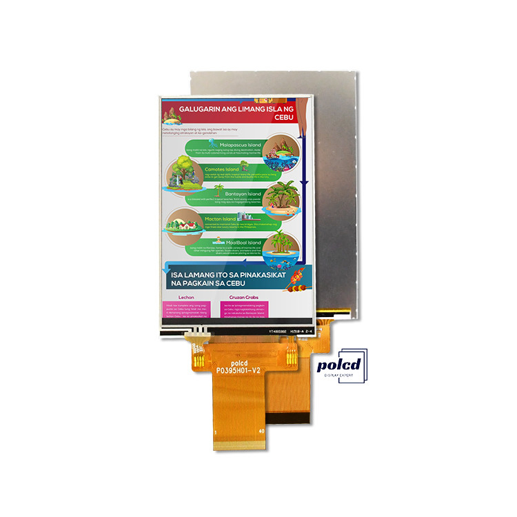 Polcd Custom 3,95 ιντσών 320x480 Ips Tft Lcd RGB διεπαφή Μονάδα οθόνης υγρών κρυστάλλων με αφής