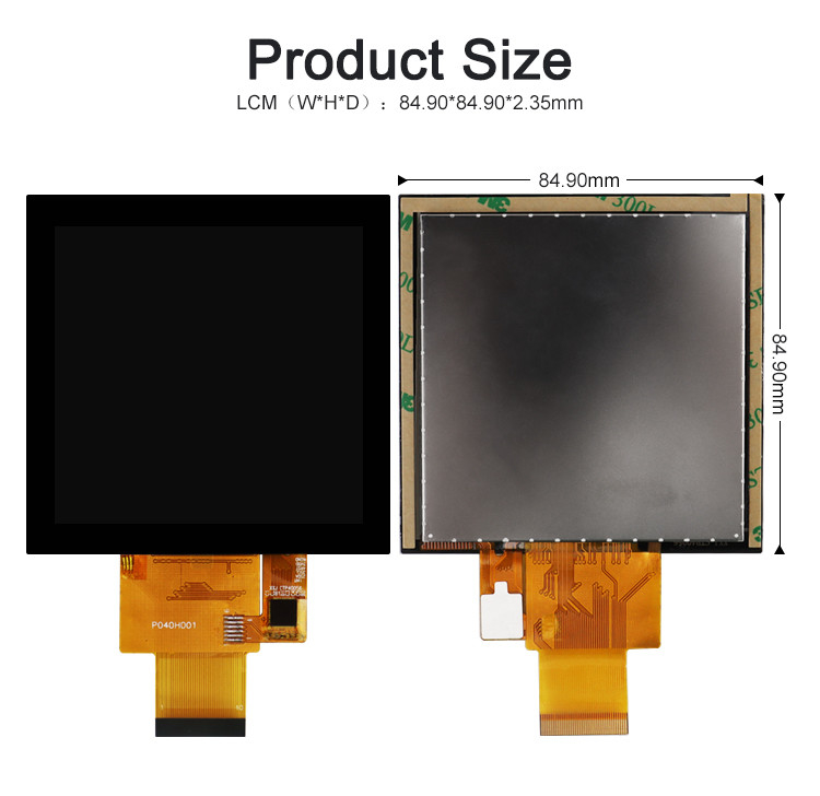 Polcd 4 ιντσών LCD Panel 480*480 IPS LCD οθόνη υψηλής φωτεινότητας RGB Interface TFT LCD Module