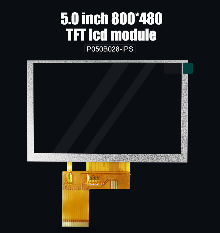Polcd 5 ιντσών TFT οθόνη 800x480 RGB 24 Bit διεπαφή IPS πλήρης γωνία προβολής Μοντέλο LCD υψηλής αντίθεσης