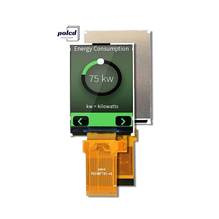 Polcd Πλήρης χρωματική οθόνη LCD Διασχαστική 2.4 ιντσών TFT SPI MCU 20 πιν Qvga 240x320 TFT LCD