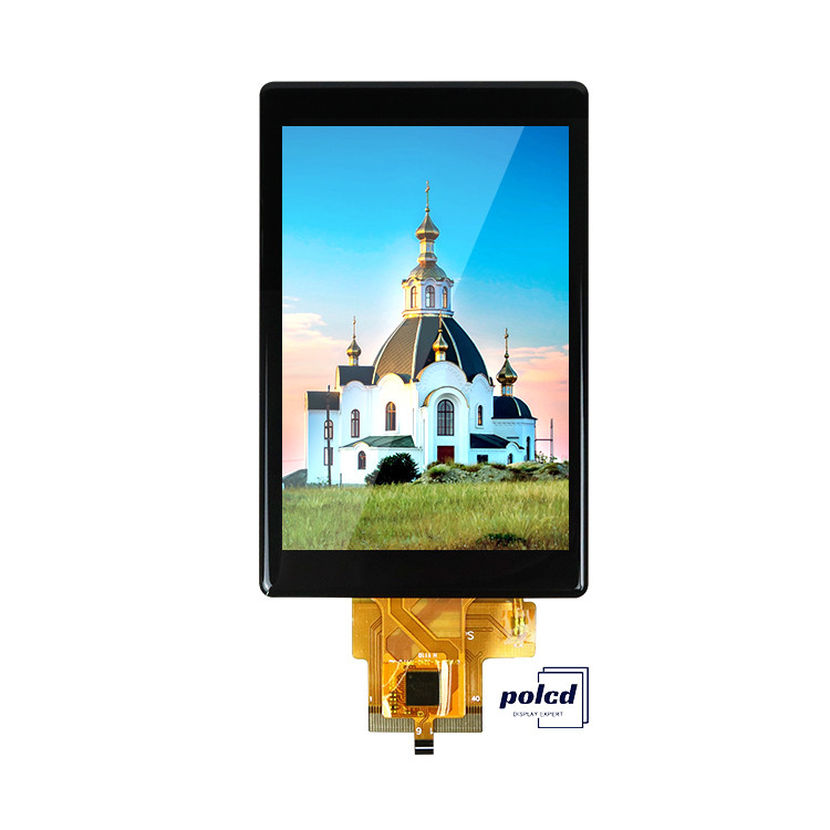 Polcd Προσαρμοσμένη οθόνη LCD 3,5 ιντσών 320x480 40pin IPS γωνία 500nit ST7796U χωρητική οθόνη αφής