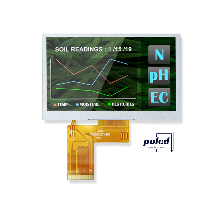 Polcd 4.3 ίντσες 400 φωτεινότητα 480x272 LCD IPS οθόνη NV3041A ic MCU SPI Interface TFT οθόνη