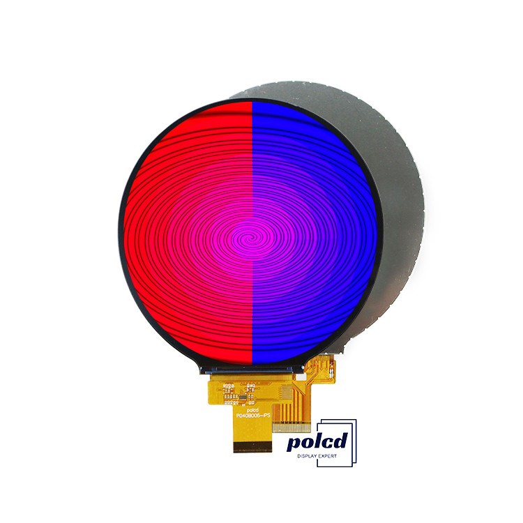 Polcd Μικρό μέγεθος Στρογγυλή οθόνη LCD 4 ίντσες 720x720 εικονοστοιχίες 4Line MIPI διεπαφή Ολοχρωματική οθόνη