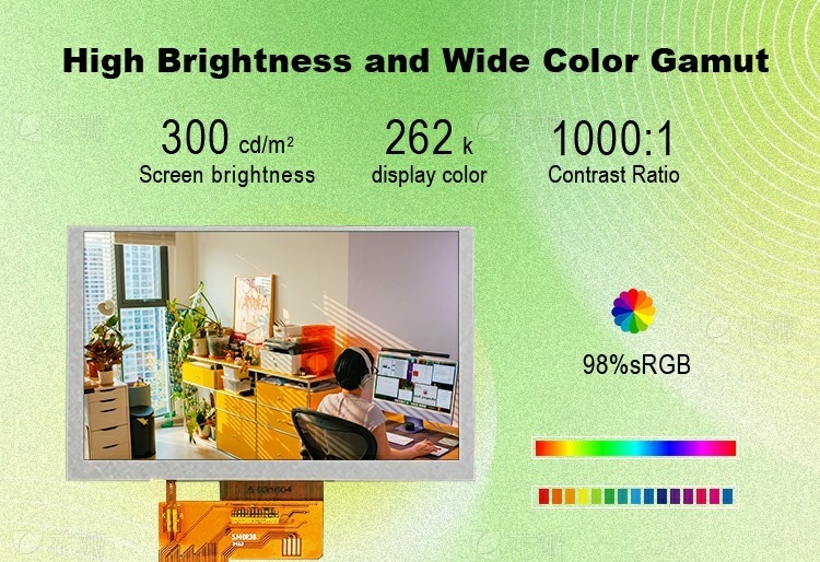 Polcd Custom 5 ιντσών LCD Module RGB Interface 800*480 ST7265 IPS Panel TFT LCD οθόνη