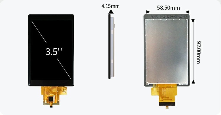 Polcd Custom 3,5 ιντσών 320x480 οθόνη αφής 500nit ST7796U IPS Tft Lcd οθόνη