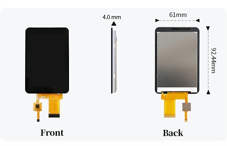 Polcd CTP 320x480 Ανάλυση 30pin 3,5 ιντσών TFT LCD οθόνη αφής 330 νιτ TN γυάλινη οθόνη LCD