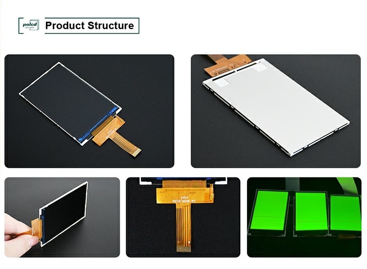 Polcd 3,5 ιντσών 320x480 Ανάλυση 350nits Διασύνδεση Mipi ili9488 IC Βόρειος τύπος 3.5' TFT LCD οθόνη