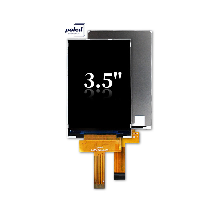Polcd 3,5 ιντσών 320x480 Ανάλυση 350nits Διασύνδεση Mipi ili9488 IC Βόρειος τύπος 3.5' TFT LCD οθόνη