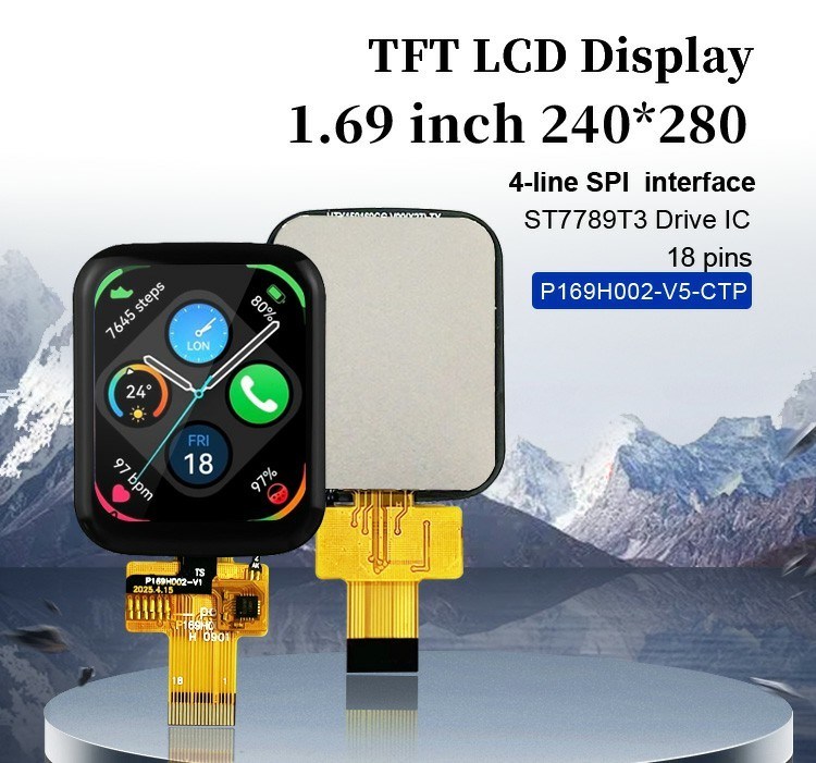 Polcd 1,69 ίντσες Εικονική οθόνη LCD οθόνη 240x280 διεπαφή SPI Μικρή μονάδα TFT