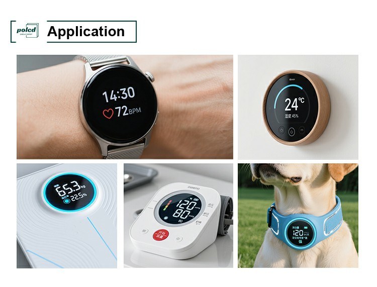 Προσαρμοσμένη στρογγυλή οθόνη LCD TFT IPS 2,1 ιντσών Polcd με διασύνδεση SPI RGB