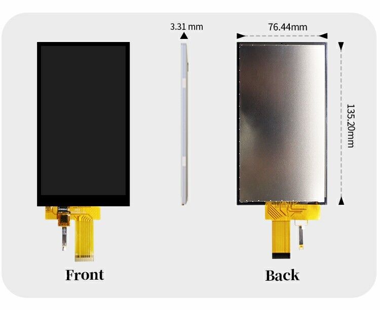 Polcd 5,5 ιντσών Thin Display LCD Panel 720x1280 Ανάλυση MIPI Διασύνδεση TFT LCD Ψηλή οθόνη