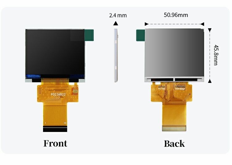 2.31 ιντσών 320x240 LCD οθόνη RGB 18 Bit διεπαφή 35.06mm IPS τετραγωνική οθόνη