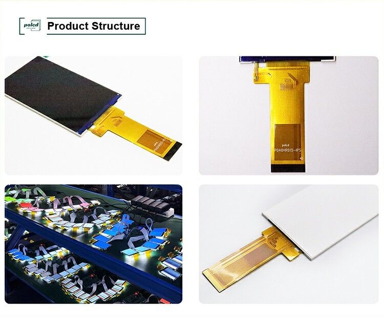 Polcd 480*800 Ανάλυση LCD Panel 4 ιντσών RGB Interface ST7701S Ic Προσαρμόσιμη μονάδα οθόνης TFT LCD