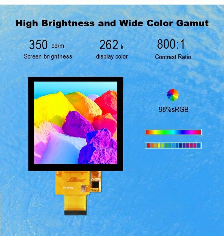 Polcd 4 ιντσών LCD Panel 480*480 IPS LCD οθόνη υψηλής φωτεινότητας RGB Interface TFT LCD Module