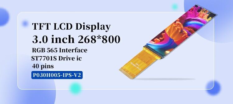 Polcd IPS 268x800 ST7701S Υψηλή φωτεινότητα 700nits 3,0 ιντσών TFT LCD οθόνη LCD οθόνη