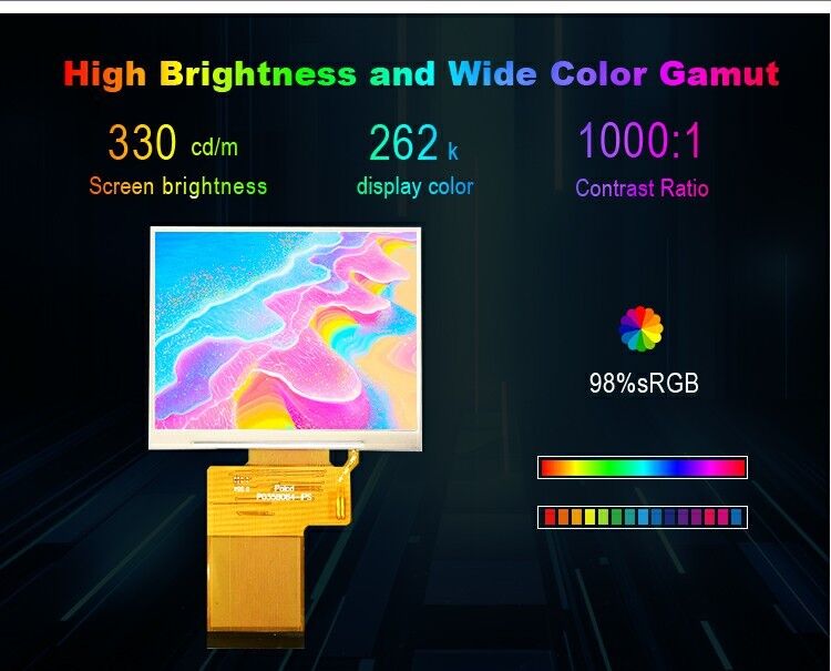 Polcd 3,5 ιντσών TFT LCD οθόνη 320x240 SPI RGB διεπαφή και πολύχρωμα τετραγωνική οθόνη LCD μονάδες