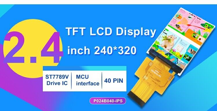 Polcd Mini 2.4 ιντσών IPS TFT LCD οθόνη 40 πιν μικρού μεγέθους οθόνης LCD 240x320